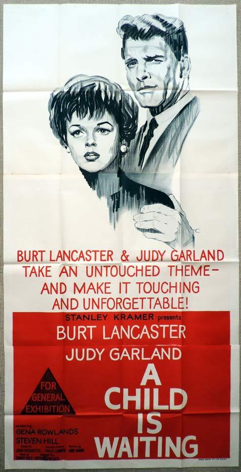 A CHILD IS WAITING Original 3 Sheet Movie Poster Judy Garland Burt Lancaster