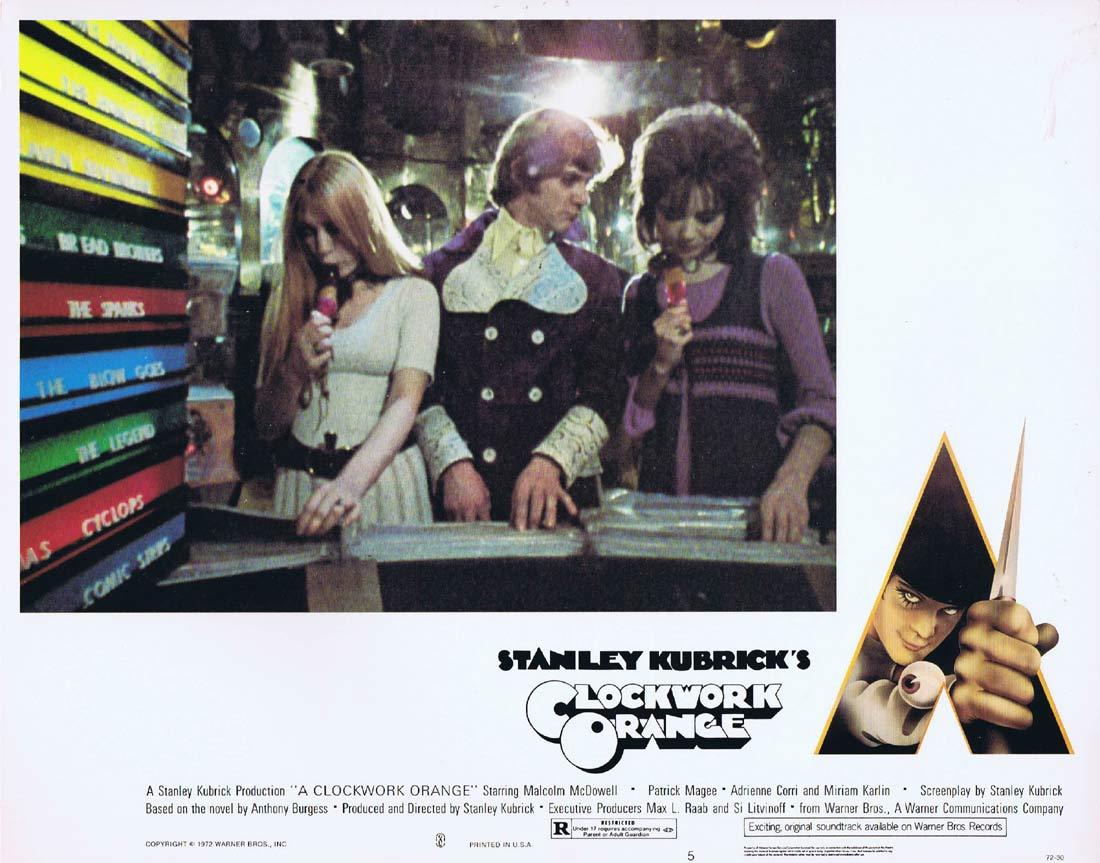 A CLOCKWORK ORANGE Lobby card 5 Stanley Kubrick