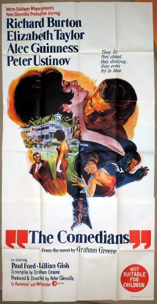 THE COMEDIANS Australian Three Sheet Movie poster Elizabeth Taylor Richard Burton
