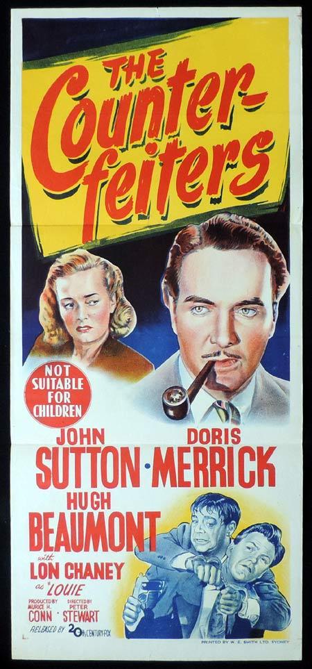 THE COUNTERFEITERS Original Daybill Poster Doris Merrick Film Noir - Moviemem Original