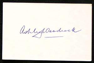 ASHLEY WOODCOCK-Cricket Autographed Index Card