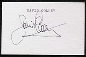 DAVID COLLEY-Cricket Autographed Index Card