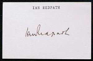 IAN REDPATH-Cricket Autographed Index Card