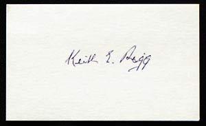 KEITH RIGG-Cricket Autographed Index Card
