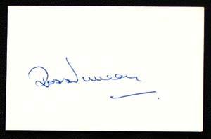 ROSS DUNCAN-Cricket Autographed Index Card