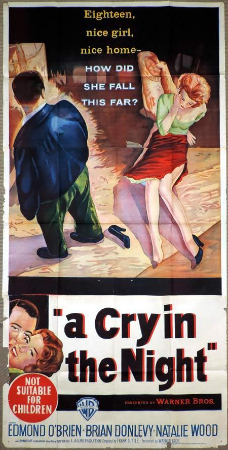 A CRY IN THE NIGHT Original 3 Sheet Movie Poster Natalie Wood