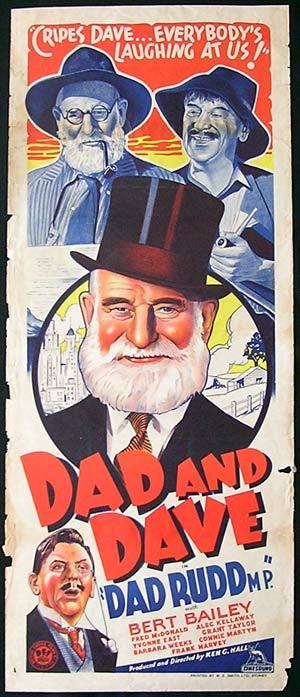DAD RUDD M.P 1940 Bert Bailley Australian Long daybill poster Style “B”
