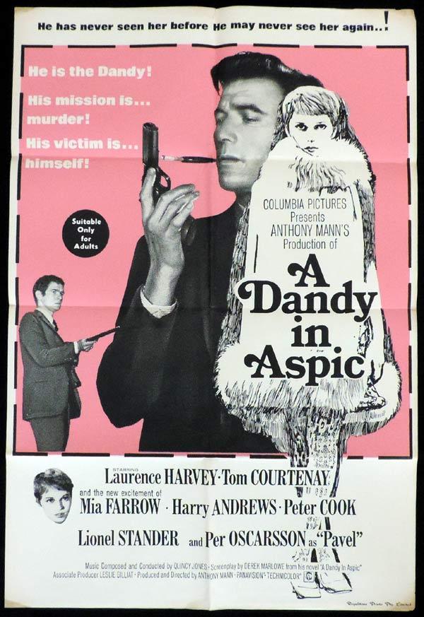 A DANDY IN ASPIC One Sheet Movie Poster Lawrence Harvey