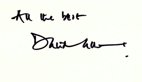 DAVID GOWER Cricket Legend Autographed Index Card England Captain