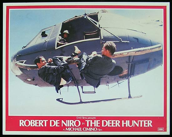 THE DEER HUNTER Vintage Lobby Card 9 Robert DeNiro Michael Cimino Vietnam Helicopter