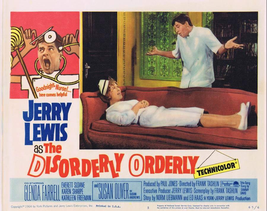 THE DISORDERLY ORDERLY Lobby Card 5 Jerry Lewis