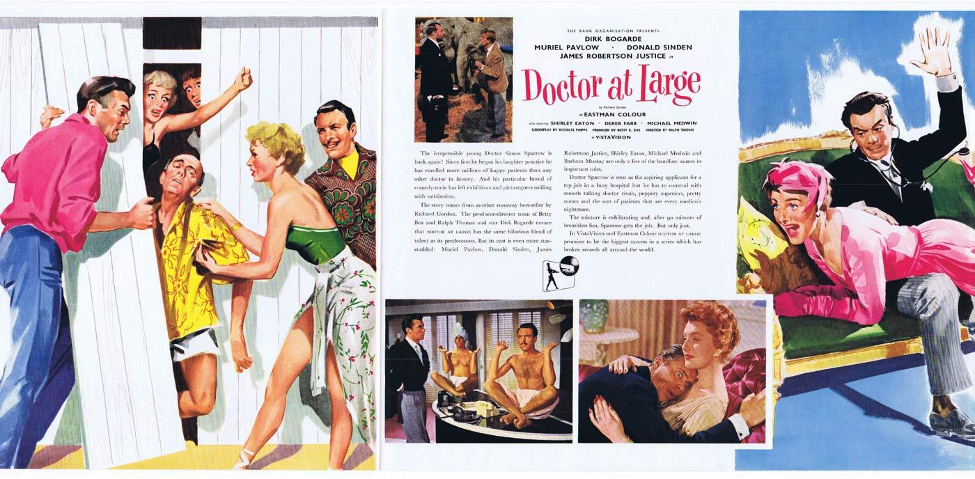 DOCTOR AT LARGE Original Movie Trade Ad Dirk Bogarde