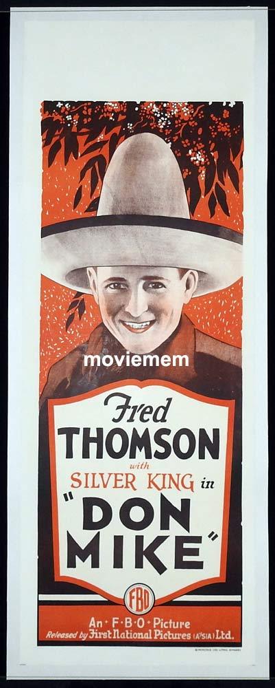DON MIKE Long Daybill Movie poster 1927 Fred Thomson