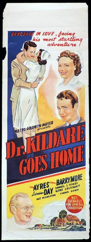 DR KILDARE GOES HOME Long Daybill Movie poster 1940 Lionel Barrymore