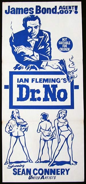 DR NO 1962 James Bond Connery ORIGINAL rare poster
