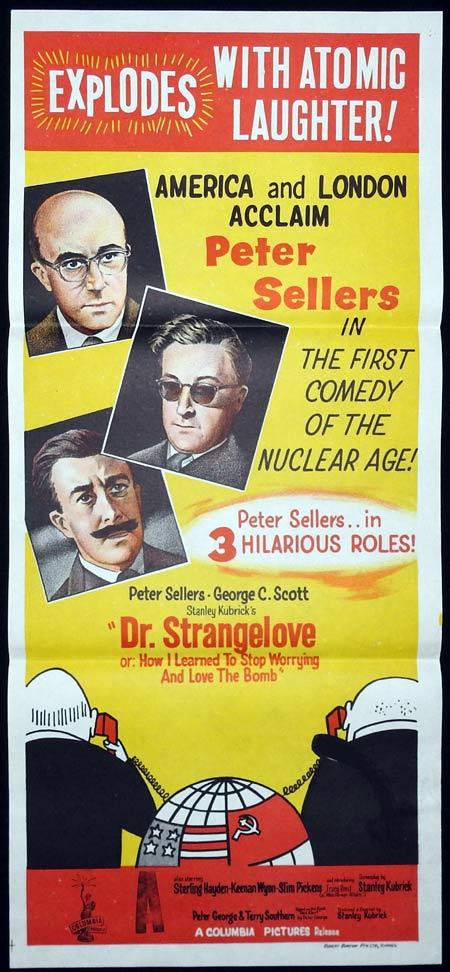 DR STRANGELOVE Original daybill Movie Poster Peter Sellers NZ