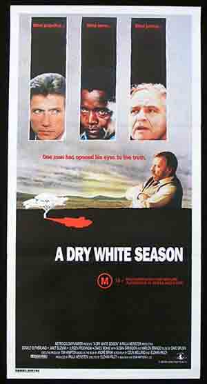 A DRY WHITE SEASON Daybill Movie poster 1989 Donald Sutherland