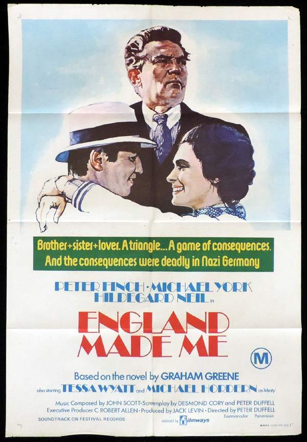 ENGLAND MADE ME One Sheet Movie Poster Graham Greene Peter Finch