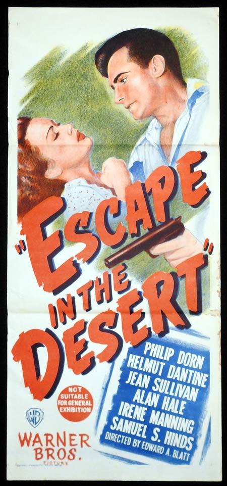 ESCAPE IN THE DESERT Original Daybill Movie Poster Phillip Dorn Film Noir