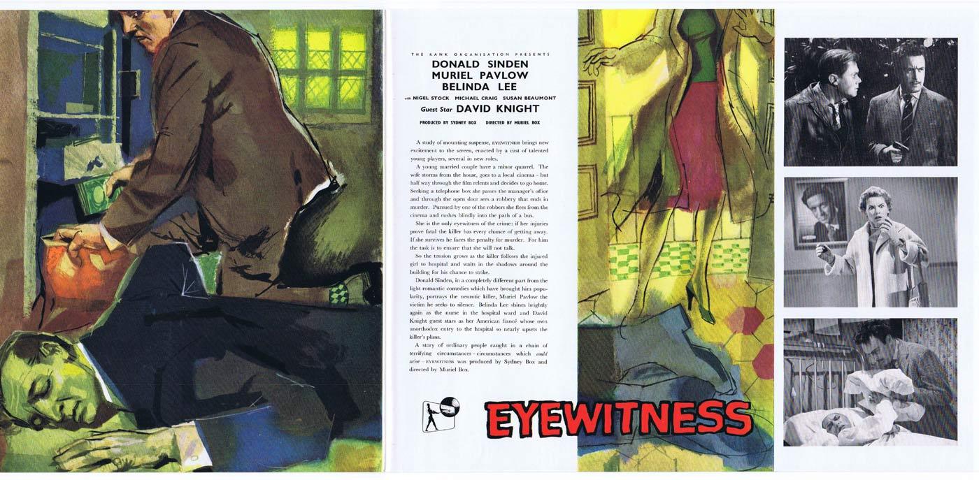 EYEWITNESS Original Movie Trade Ad Donald Sinden