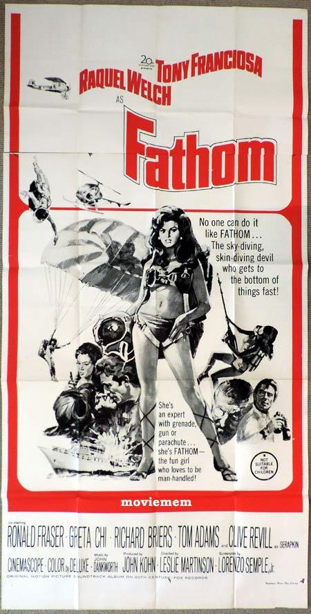 FATHOM Original 3 Sheet Movie Poster Raquel Welch