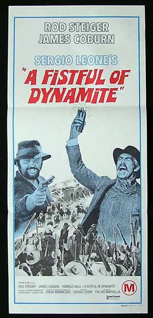 A FISTFUL OF DYNAMITE Daybill Movie Poster Sergio Leone Spaghetti Western