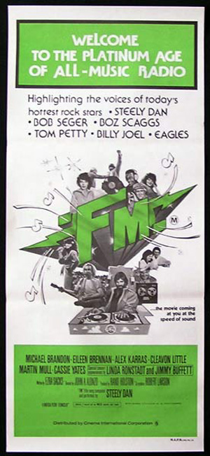 FM Original Daybill Movie poster Boz Scaggs Steely Dan The Eagles