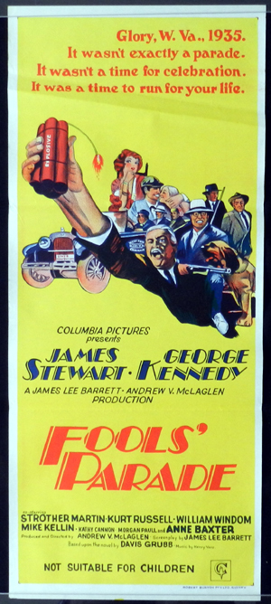 FOOLS PARADE Australian Daybill Movie Poster James Stewart