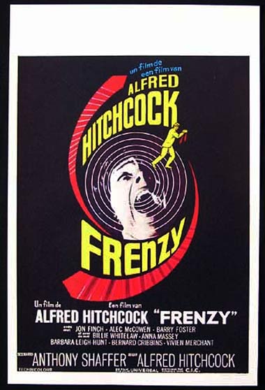 FRENZY Movie Poster 1972 Alfred Hitchcock Original Belgian