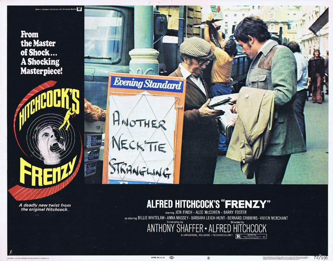 FRENZY Lobby Card 8 Alfred Hitchcock Necktie Strangler