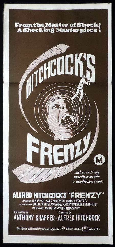 FRENZY Original Daybill Movie Poster Alfred Hitchcock Necktie Strangler