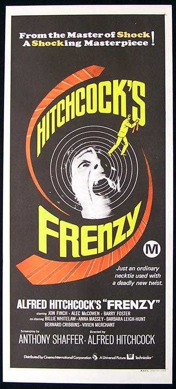 FRENZY Movie Poster 1972 Alfred Hitchcock ORIGINAL Australian daybill