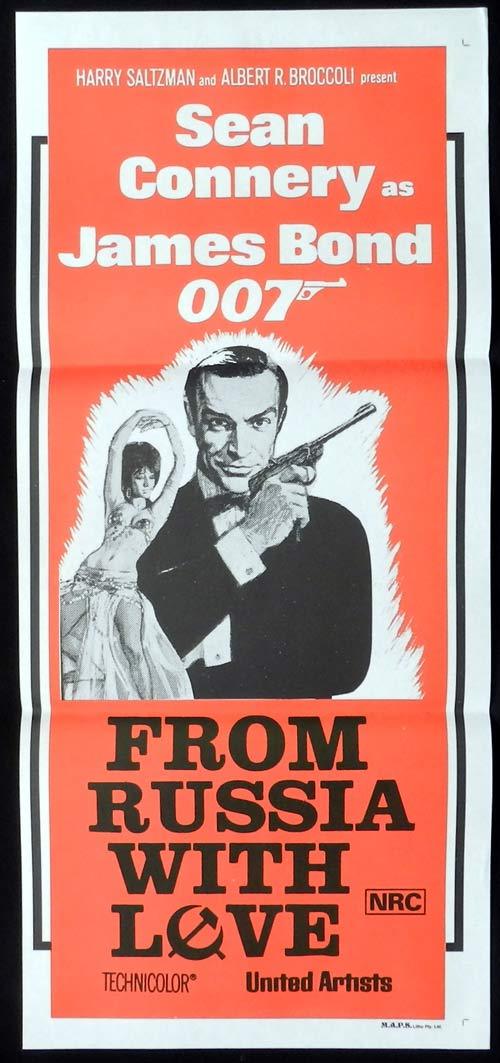 FROM RUSSIA WITH LOVE Daybill Movie poster  James Bond Connery 1970sr