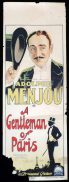 A GENTLEMAN OF PARIS Long Daybill Movie poster 1927 Richardson Studio Adophe Menjou