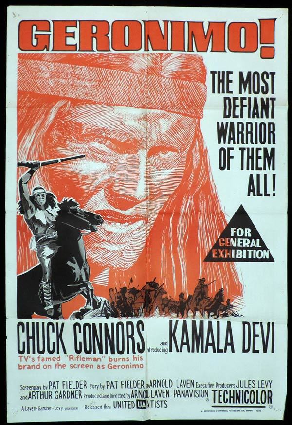 GERONIMO One sheet Movie poster Chuck Connors
