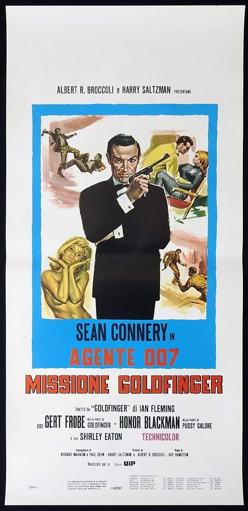GOLDFINGER Original Locandina Movie Poster James Bond 80se