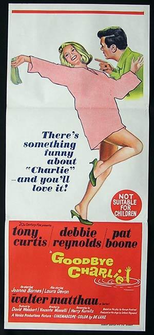 GOODBYE CHARLIE Original Daybill Movie Poster Debbie Reynolds