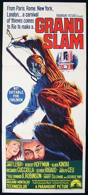 GRAND SLAM Original Daybill Movie poster Edward G. Robinson Janet Leigh