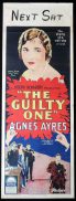 THE GUILTY ONE Original Daybill Movie Poster 1924 Agnes Ayres Richardson Studio