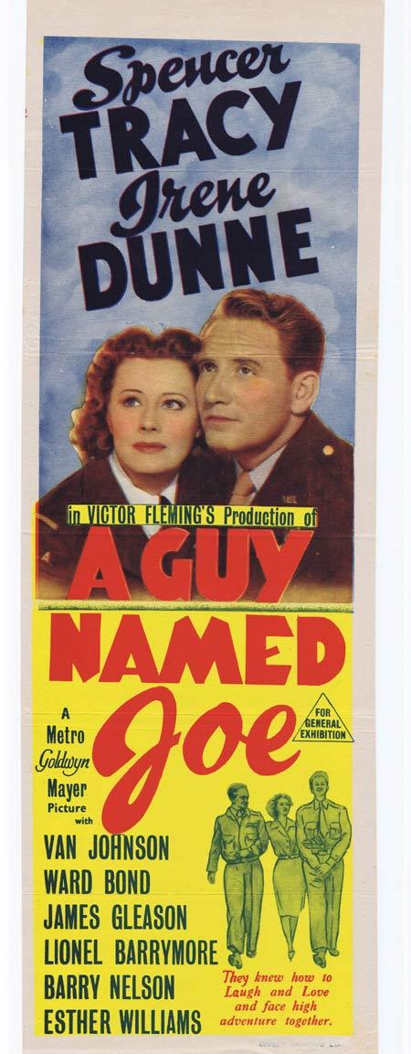 A GUY NAMED JOE Original Daybill Movie Poster Spencer Tracy Irene Dunne Marchant Graphics