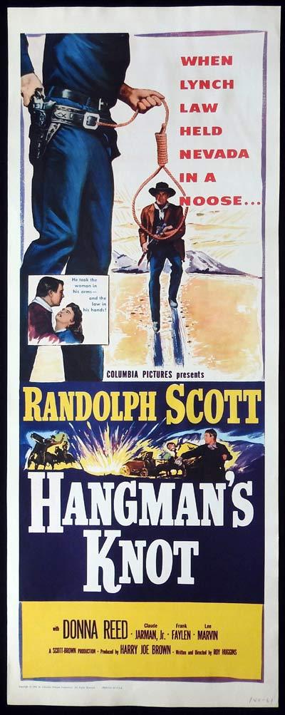 HANGMAN’S KNOT US Insert Movie Poster Randolph Scott
