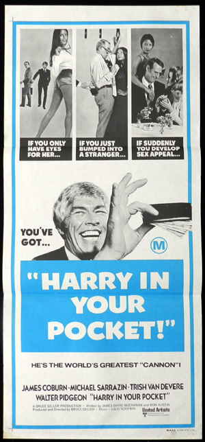 HARRY IN YOUR POCKET daybill Movie poster James Coburn