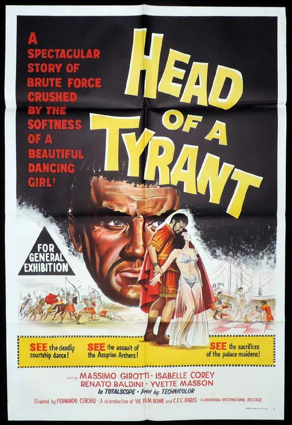 HEAD OF A TYRANT One Sheet Movie Poster Massimo Girotti