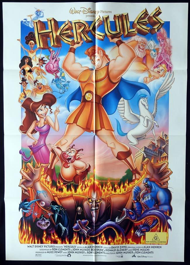 HERCULES Original One sheet Movie Poster Disney.
