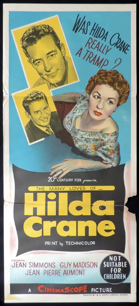 HILDA CRANE Daybill Movie Poster Guy Madison Jean Simmons