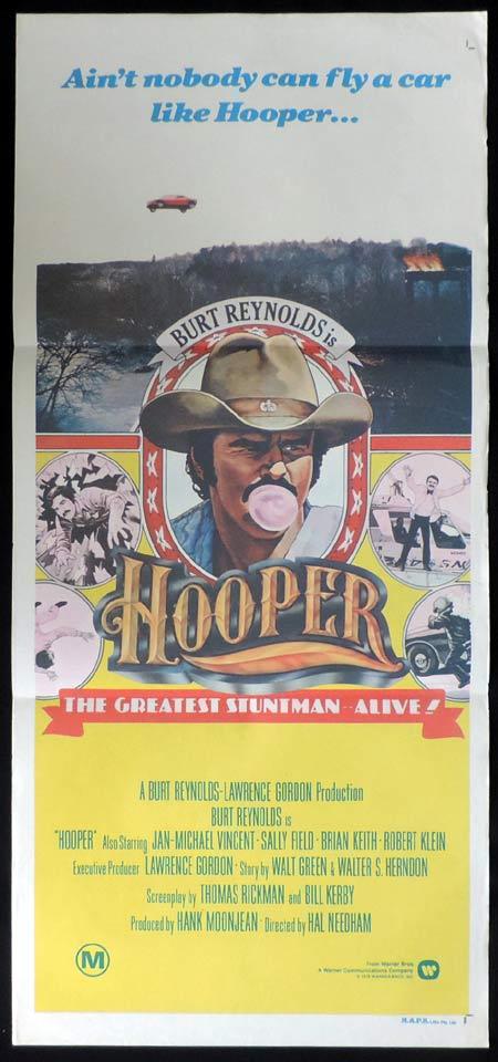 HOOPER Original Daybill Movie Poster Burt Reynolds Sally Field Brian Keith