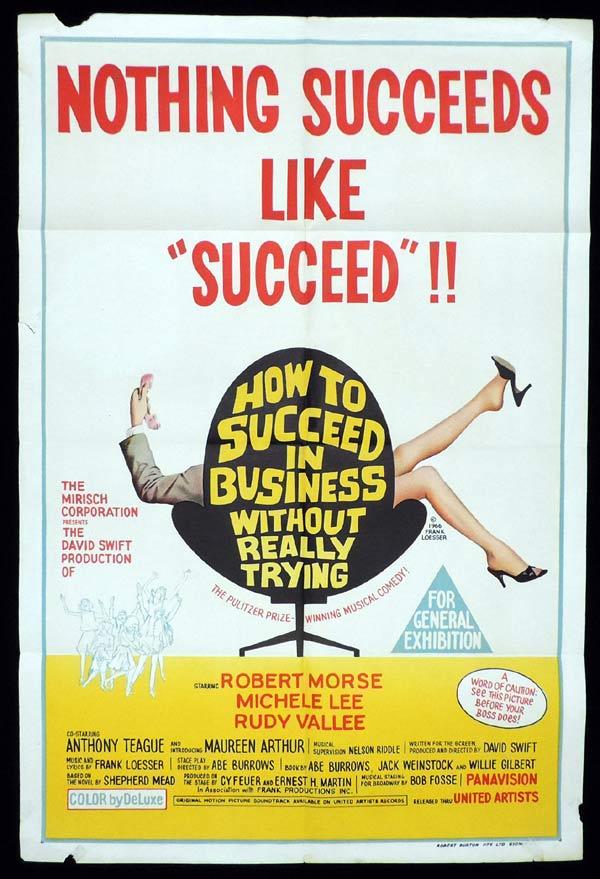 HOW TO SUCCEED IN BUSINESS WITHOUT REALLY TRYING One Sheet Movie Poster Robert Morse