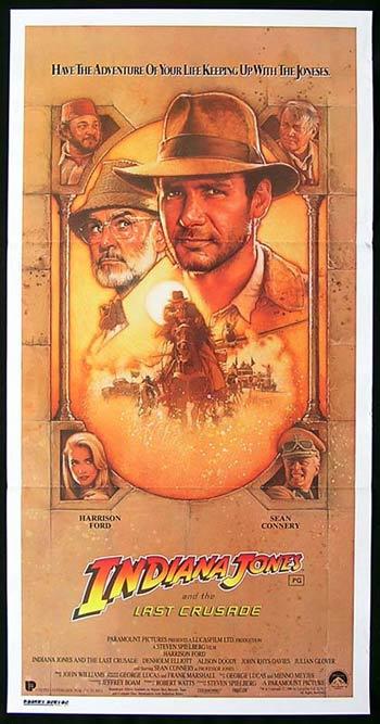 INDIANA JONES AND THE LAST CRUSADE Original Australian daybill Movie poster