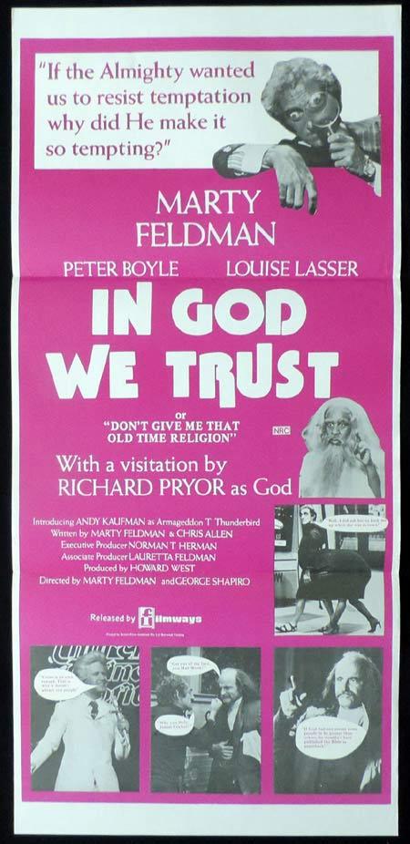 IN GOD WE TRUST Original Daybill Movie Poster Marty Feldman Peter Boyle