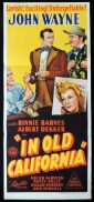 IN OLD CALIFORNIA Original Daybill Movie Poster John Wayne John Ford
